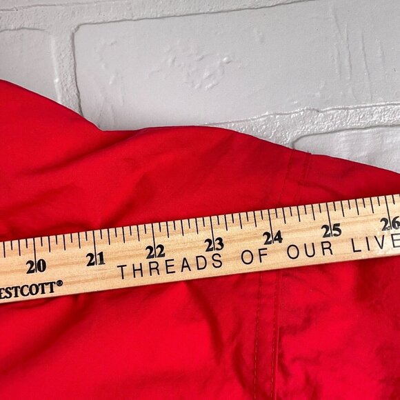 Marlboro Coat Men Large Red Black Anorak Zip Quilt Duck Down Nylon Jacket VTG‎ - Picture 11 of 13